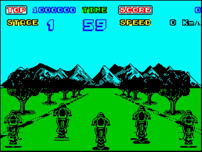Enduro Racer - ZX Spectrum game screenshot (1987) by Activision